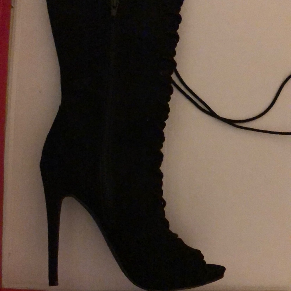 Knee high heel boots